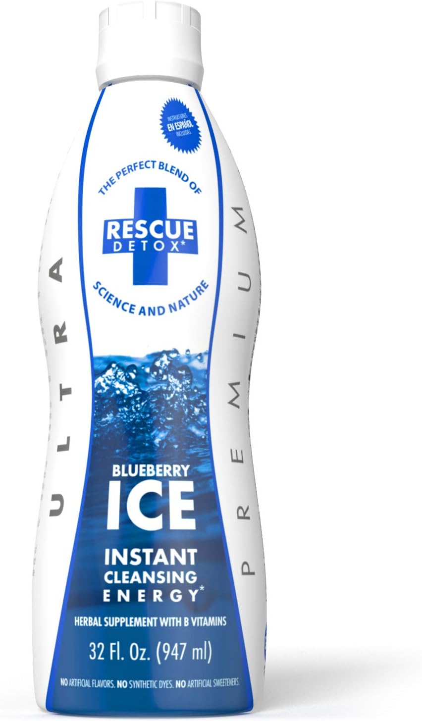 Rescue Detox ICE - Blueberry Flavor | Maximum Strength (32oz) (32oz, Blueberry)