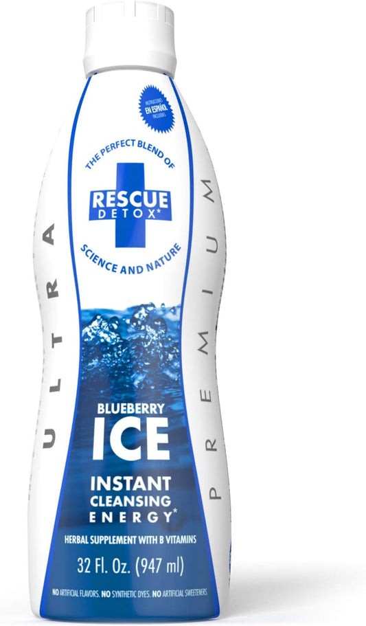 Rescue Detox ICE - Blueberry Flavor | Maximum Strength (32oz) (32oz, Blueberry)