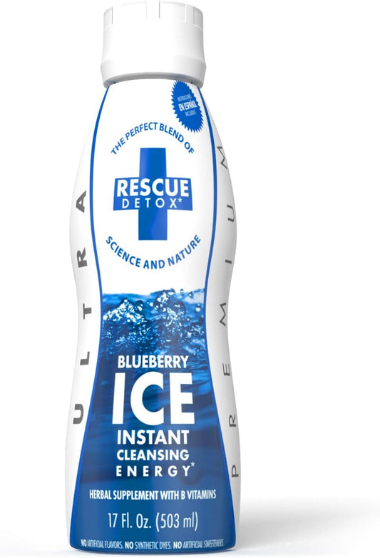 Rescue Detox ICE - Blueberry Flavor | Maximum Strength (32oz) (17oz, Blueberry)