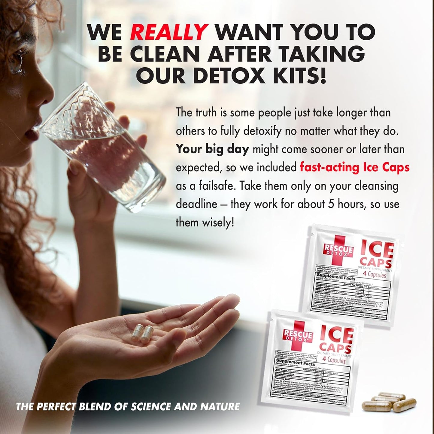 Rescue Detox 10 Day Permanent Detox Kit - 132ct Capsules | Comprehensive Full Body Cleanse with Bonus Instant ICE Caps